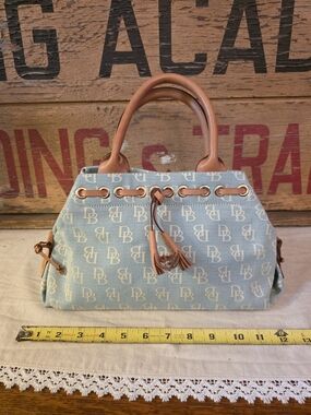 Dooney & Bourke Canvas Monogram Satchel Handbag